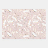 Met de hand getekend gouden wilde bloemen schets p inpakpapier vel (Voorkant)