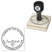 Met de hand getekend Heart Enjoy boek gesigneerd d Rubberstempel (Gestempeld)