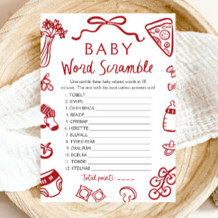 Met de hand getekend Italiaans baby woord knoeien  Kaart
