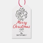 Met de hand getekend Kerstmis gepersonaliseerd cad Cadeaulabel (Voorkant)