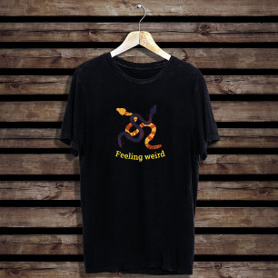 Met de hand getekend multikleurig grappig slangeno t-shirt