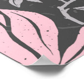 Met de hand getekend naadloos patroon met magnoliu poster (Hoek)