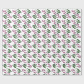 Met de hand getekend patroon met tulpen. cadeaupapier (Vlak)