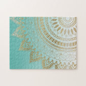 , met de hand getekend stamhout — elegant ontwerp legpuzzel (Horizontaal)