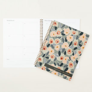 Met de hand getekend, vet, inktig bloempatroon - Z Planner