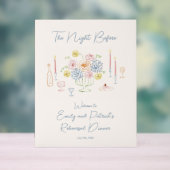 Met de hand getekend Whimsical Proefbruiloft Welko Acryl Bord (Neutraal)