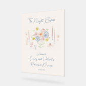 Met de hand getekend Whimsical Proefbruiloft Welko Acryl Bord (Hoek)