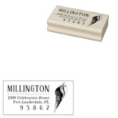  met de hand getekend Zee Shell Retouradres Rubberstempel (Gestempeld)