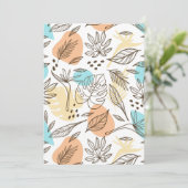 Met de hand getekend zomertropisch patroon kaart (Staand voorkant)