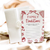 Met de Hand Getekende Baby Shower Familie Traditie Kaart