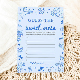 Met de hand getekende baby shower Raad de zoete ro Kaart
