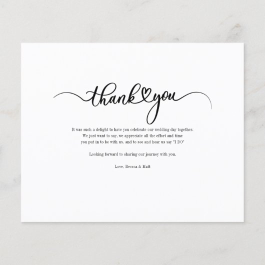 Met de hand getekende bedankt voor je bruiloft fot (Achterkant)