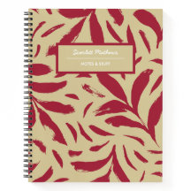 Met de Hand Getekende Bladeren Bordeaux&Bruingeel 