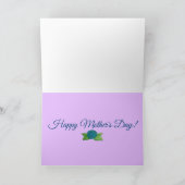 met de hand getekende blauwe hydrangea Moederdag k Bedankkaart (Binnen)