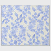 Met de hand getekende bloemen cadeaupapier (Vlak)