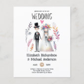 Met de hand getekende bruid bruidegom schattige gr (Voorkant)