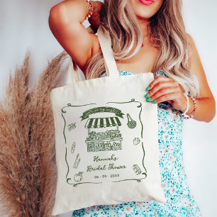 Met de hand getekende bruidsdouche 'Fresh Off the Tote Bag