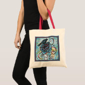 met de hand getekende canvas tas (Voorkant (product))