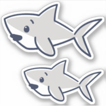 Met de Hand Getekende Cartoon Baby Shark Scrapbook