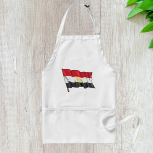 Met de hand getekende Egyptische vlag in distresse Standaard Schort