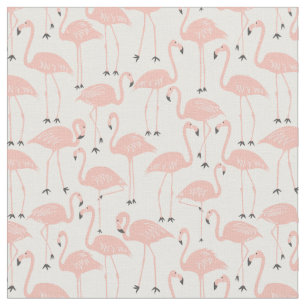 Met de Hand Getekende Flamingo   Tropische Naaien  Stof