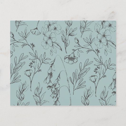 Met de hand getekende florale behalve de datum (Achterkant)