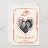 Met de hand getekende funky handschrift save the d date (Voorkant)