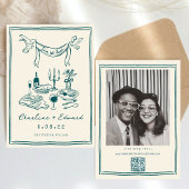 Met de hand getekende funky handschrift save the d save the date