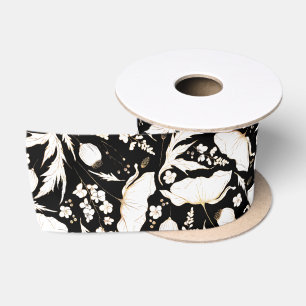 Met de hand getekende gouden wilde bloemen Elegant Lint