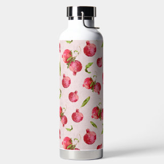 Met de hand getekende granaatappel botanische illu waterfles