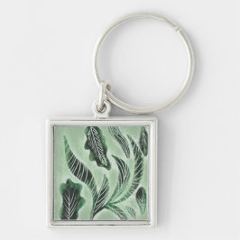 Met de Hand Getekende Groene Botanische Specialist Sleutelhanger