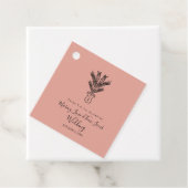 Met de hand getekende handpalm Kraft Bedankjes Labels (In situ)