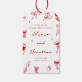 Met de Hand Getekende Huwelijk Cadeaulabel (Voorkant)