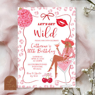 Met de Hand Getekende Illustratie Rood Roze Laten Kaart