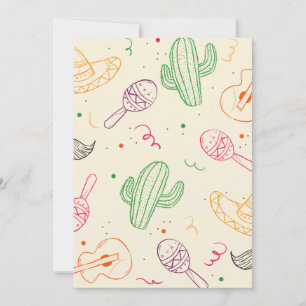 met de hand getekende illustratie van Cinco de May Feestdagenkaart