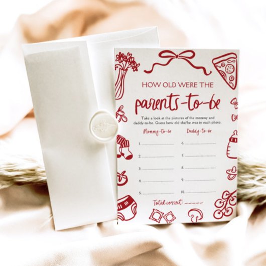 Met de Hand Getekende Italiaanse Babyborrel Hoe Ou Kaart