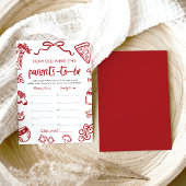 Met de Hand Getekende Italiaanse Babyborrel Hoe Ou Kaart