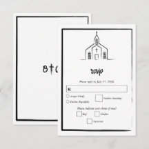 Met de Hand Getekende Kerk Traditionele Whimsical
