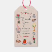 Met de hand getekende kerst bruidsdouche bedankt k cadeaulabel (Voorkant)