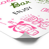 Met de Hand Getekende Kerst Bruiloftsdouche Heet C Poster (Hoek)