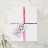 Met de Hand Getekende Kerst Geschenk Op Maat Cadeaulabel (Met Touw)