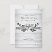 Met de hand getekende kerstfotokaarten bedankkaart (Achterkant)