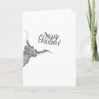 Met de hand getekende kerstkaart kaart