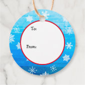 Met de hand getekende Kerstmis van en naar het Lab Bedankjes Labels (Achterkant)