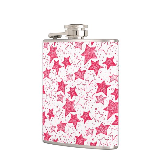 Met de hand getekende kerststerren heupfles (Links)