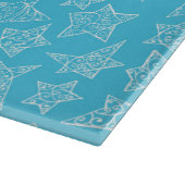 Met de hand getekende kerststerren snijplank (Hoek)