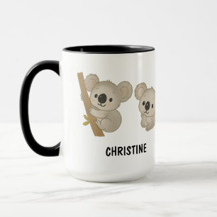 Met de hand getekende koala beer op maat cute mok