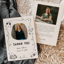 Met de hand getekende krabbeldoodles afstuderen