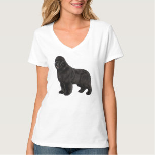 Met de hand getekende kunst van een Newfoundlander T-shirt