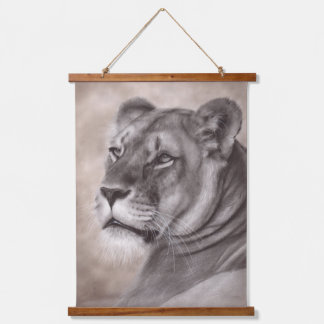 Met de hand getekende leeuwin dierenriem kunst hangend wandkleed